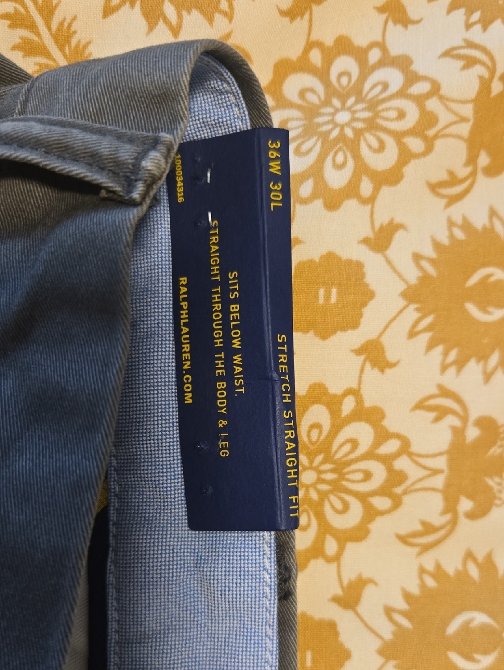 Ralph Lauren Men’s Straight Fit Jeans - Olive Green. 36W 30L